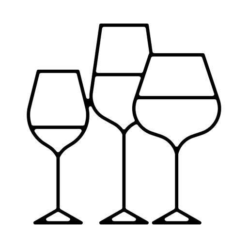 Carafe à décanter, verres